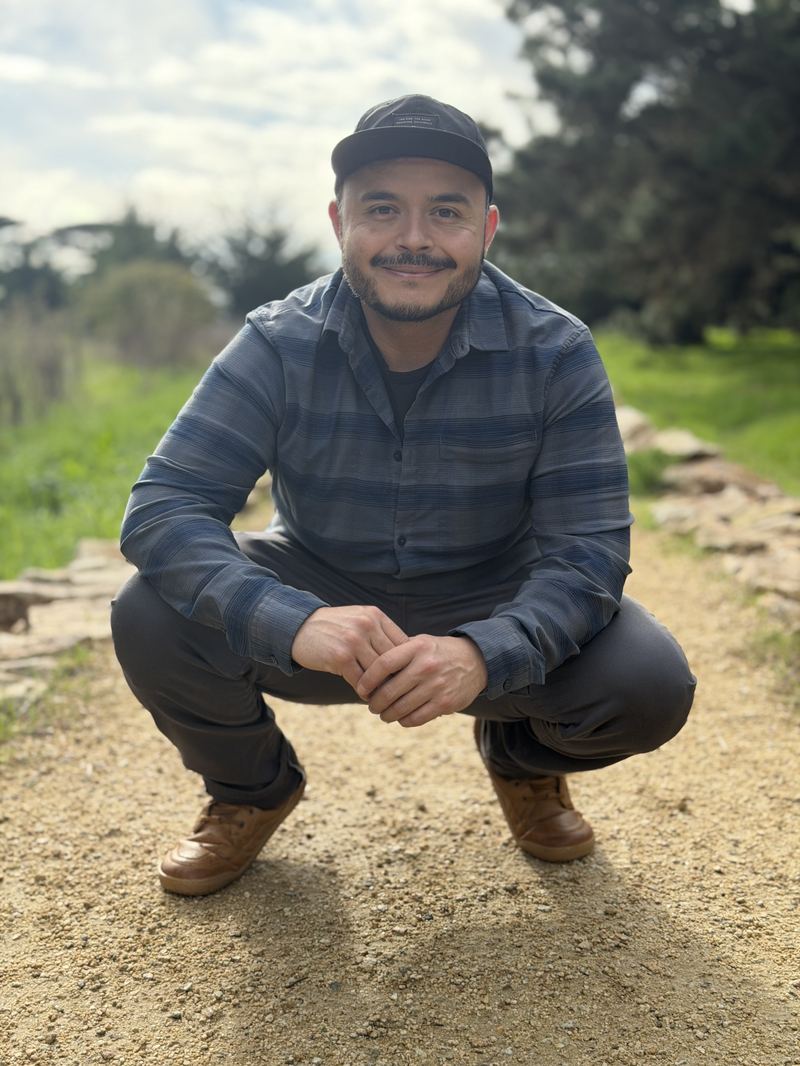 Fermin Cruz in a coastal cypress grove